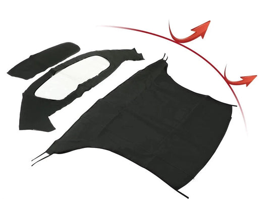 For Toyota Celica 1991-1993 92 Convertible Soft Top w/ Plastic Window Black Roof