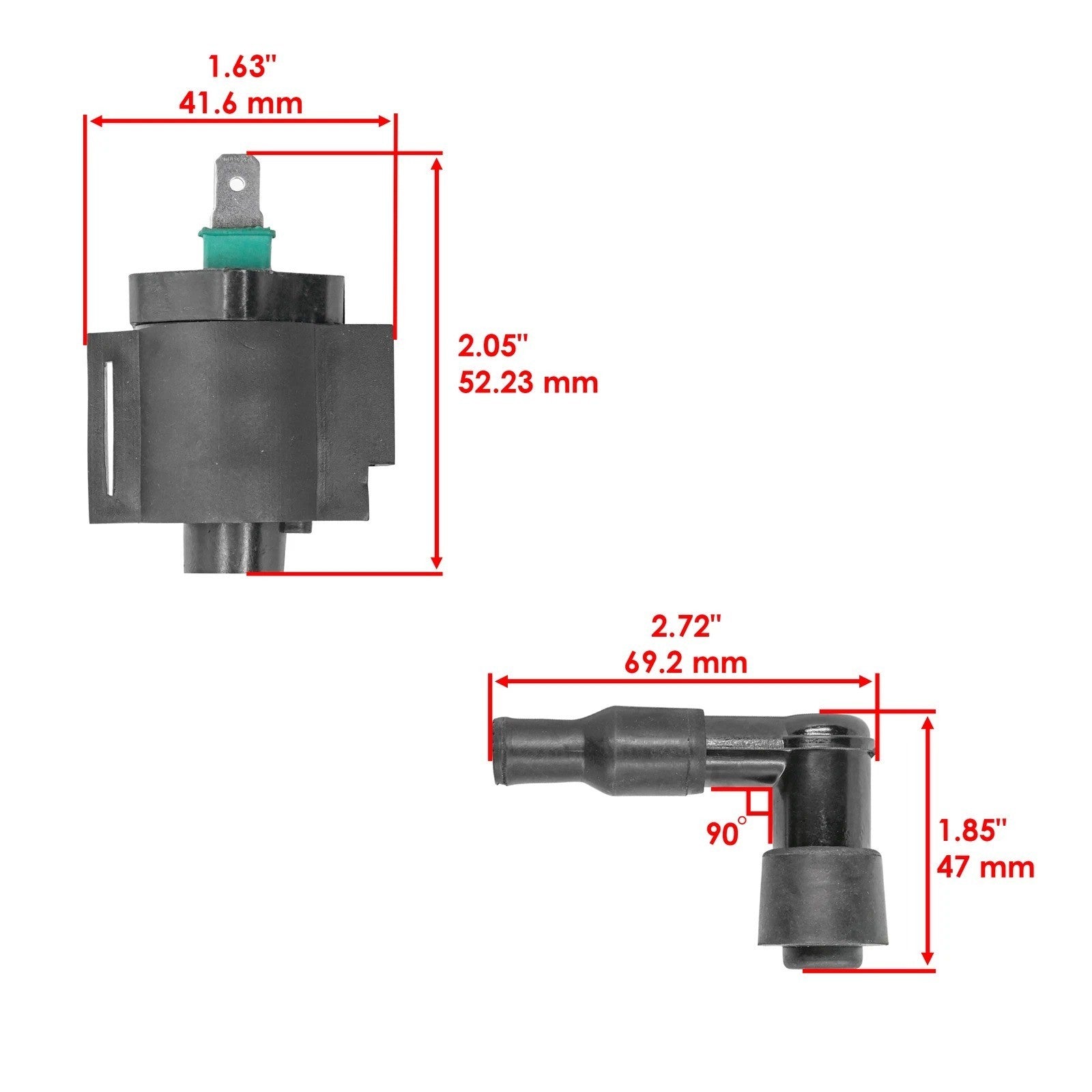 Caltric Ignition Coil for Kawasaki 21121-1148 Ignition Coil Mojave UTV