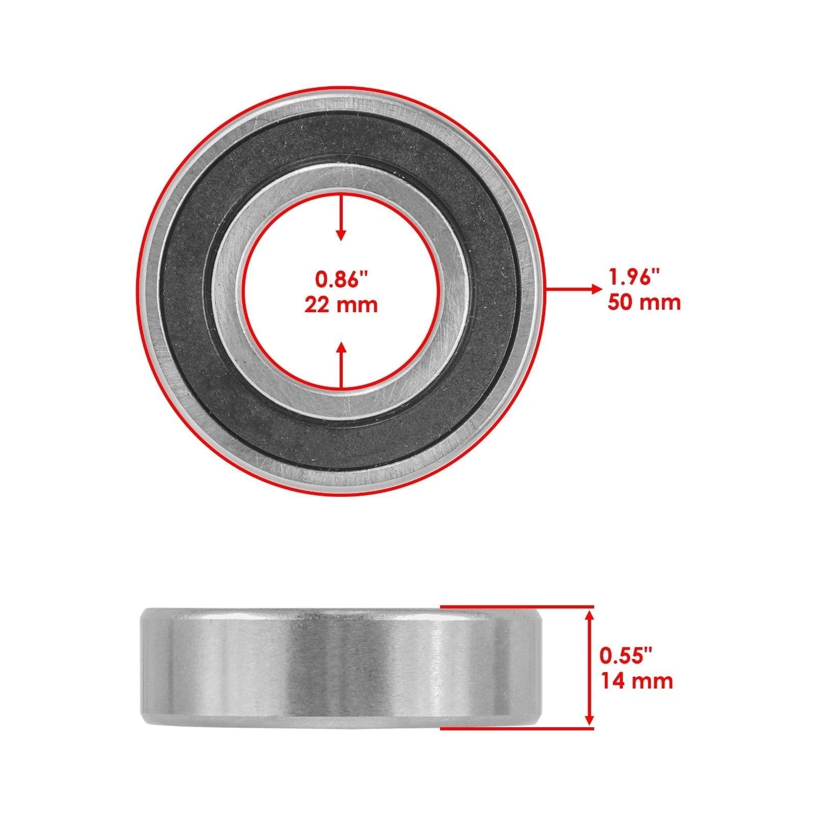 Rear Wheel Ball Bearings Seals Kit for Yamaha YZ250F 2001-2008