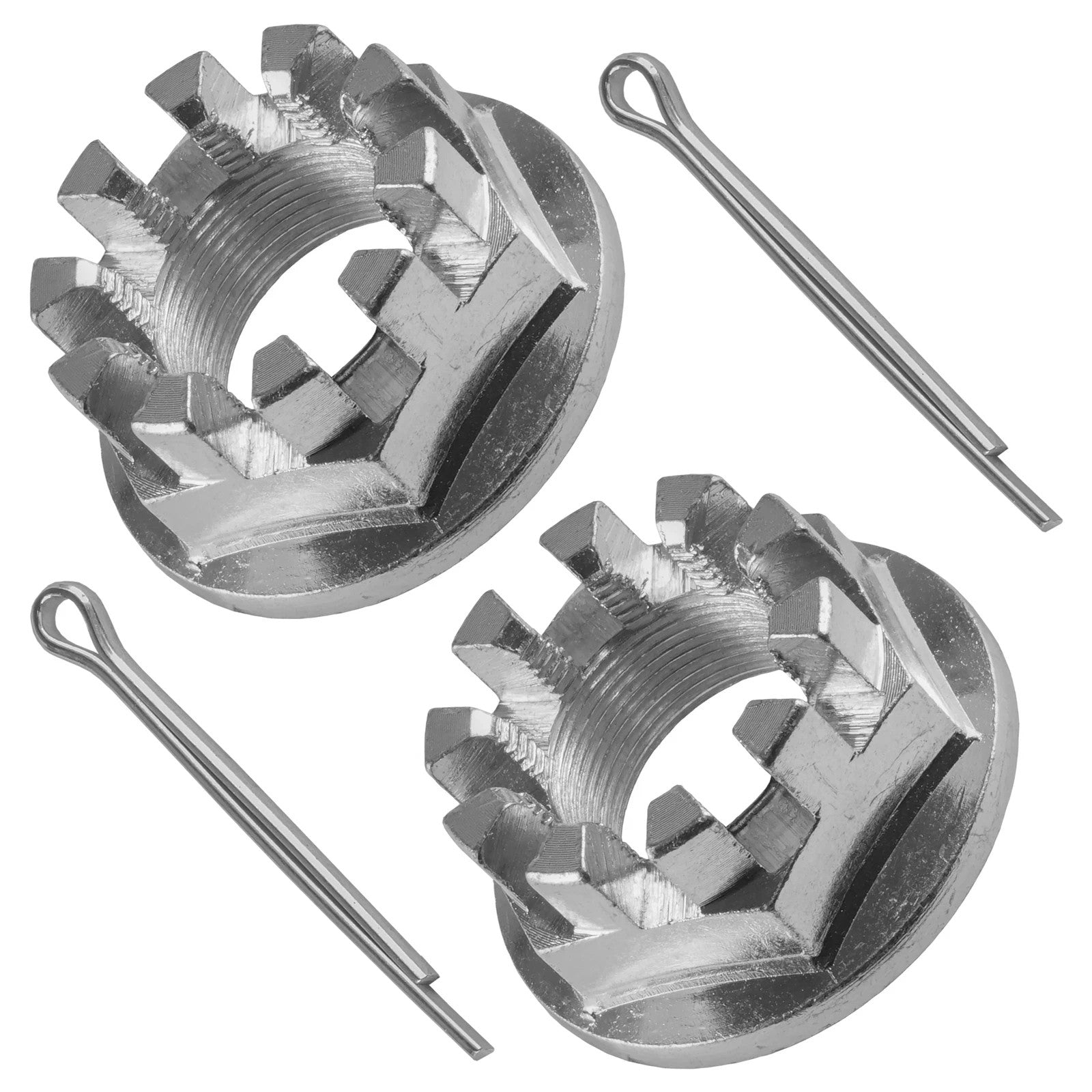 Set of 2 Rear Axle Nuts W/Pin For Honda TRX350 Rancher 350 2X4 4X4 2000-2006