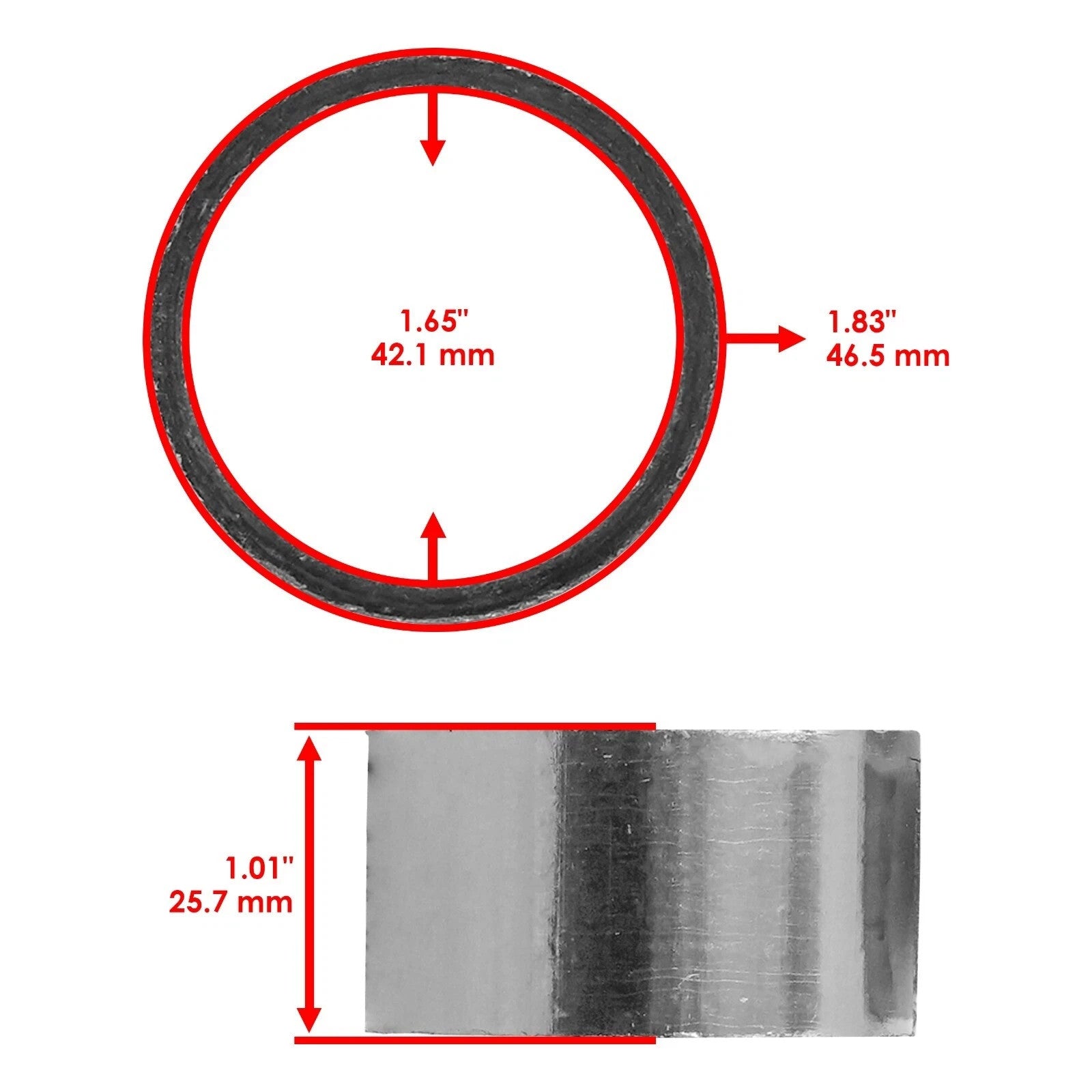 Exhaust Pipe Muffler Gaskets for Yamaha Grizzly 660 YFM660F 4X4 2002-2008