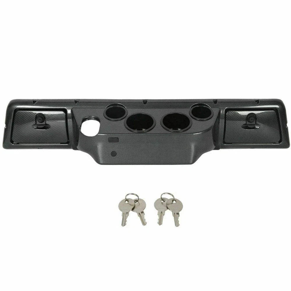 For Club Car DS 1982+ 1984 1992 Golf Cart Carbon Style Dash Cover Cup Holders