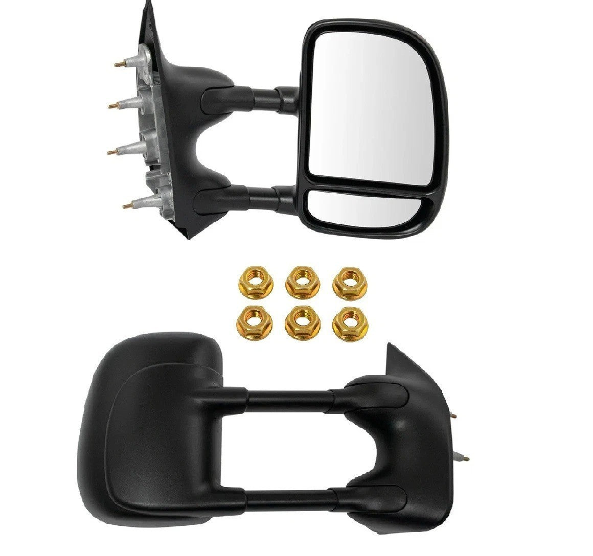 Manual Dual Arm Telescoping Mirror Passenger Right RH for Ford Van Econoline