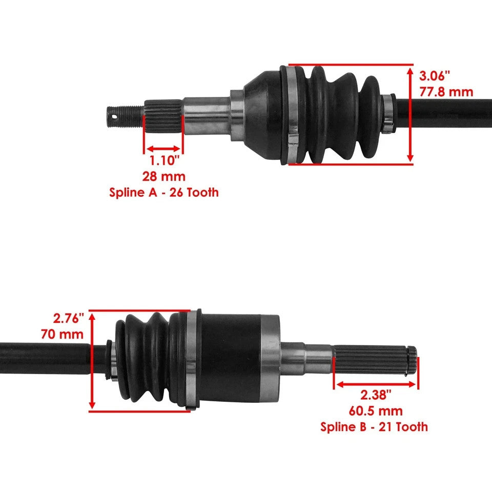 Caltric Front Right CV Axle For Can-Am Renegade 570 850 2019-2022 705402236