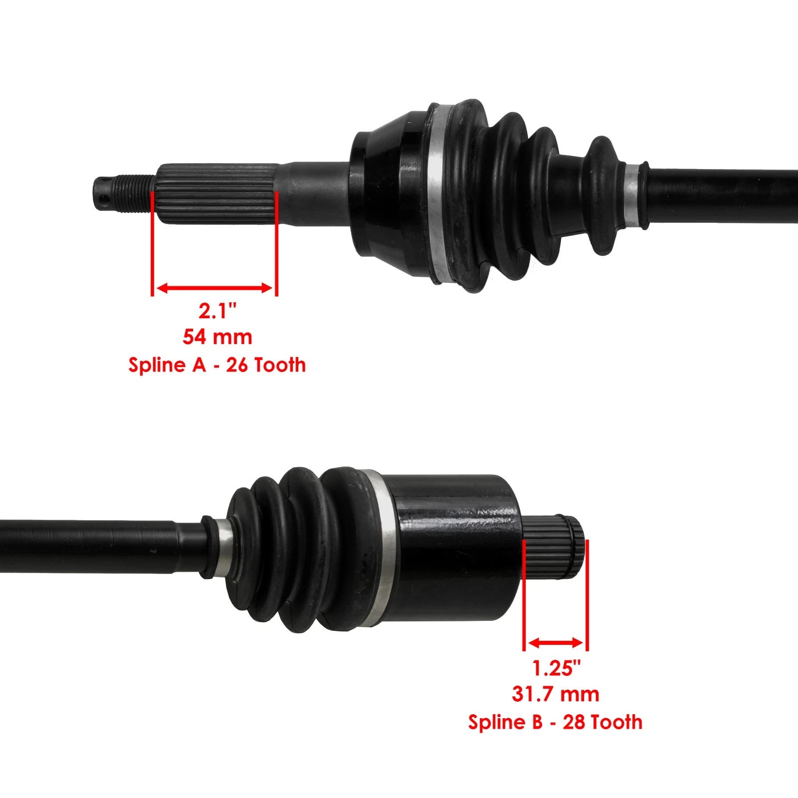 Rear Wheel Hub CV Joint Axle With Bearing For Polaris RZR XP 900 2011-2013