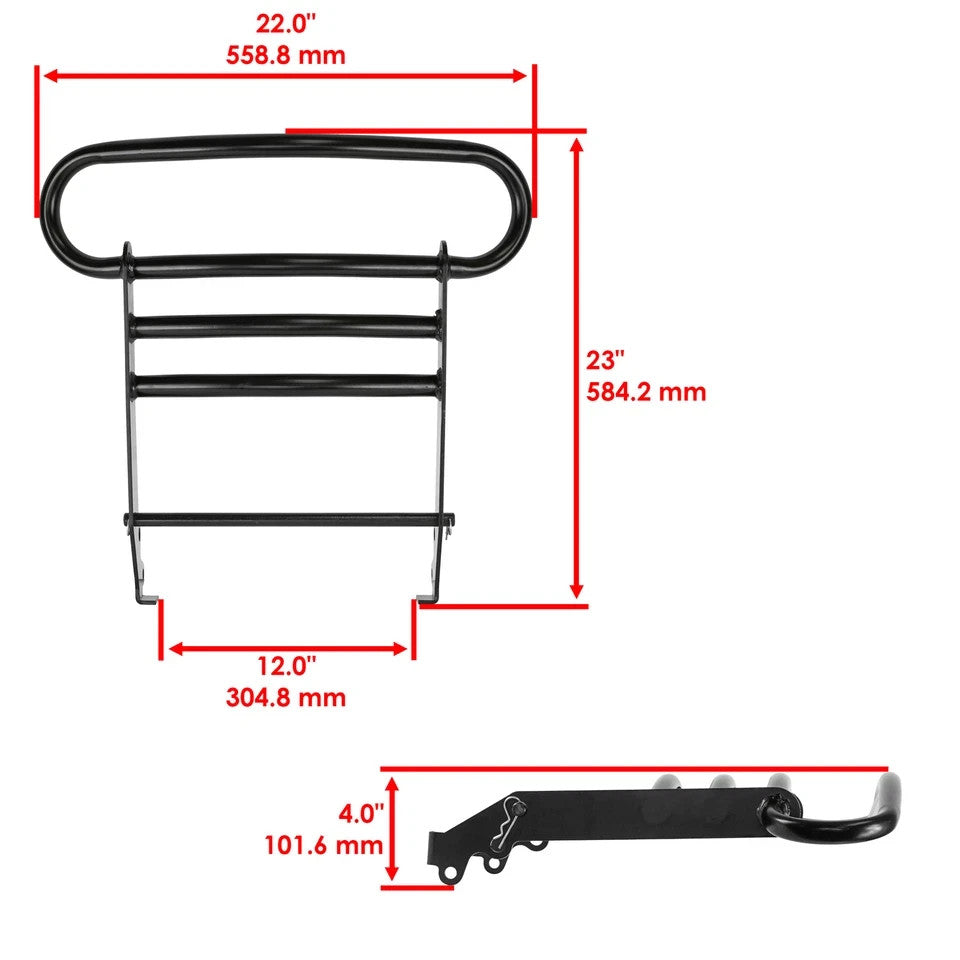 Caltric Front Bumper Brush Guard For John Deere X350 X350R X354 X360 X370 X380