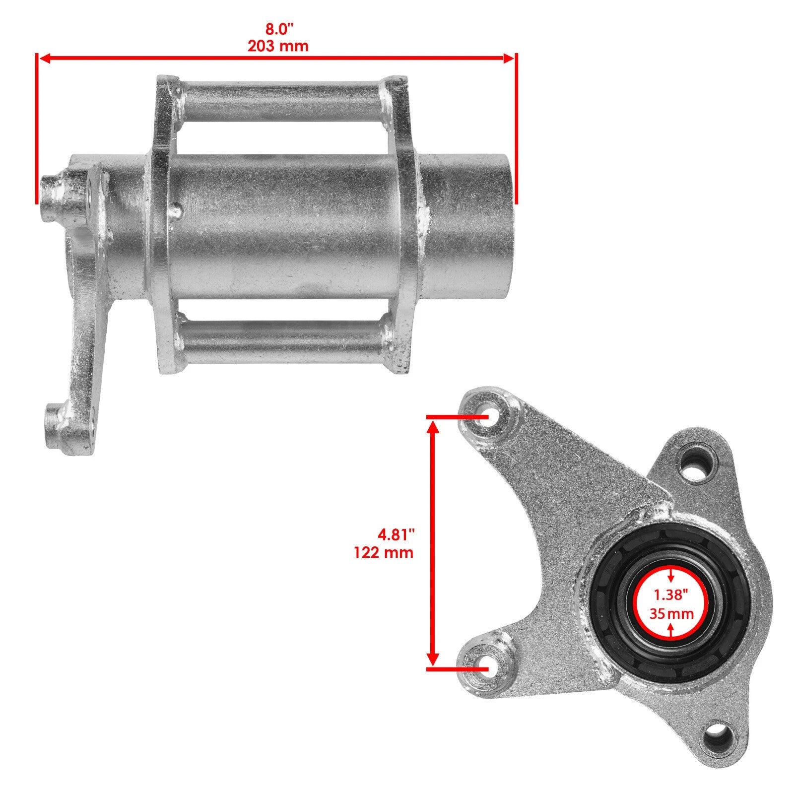 For Yamaha Banshee 350 Rear Axle Shaft w/ Housing Carrier Hub Bolt YFZ350 89-06 