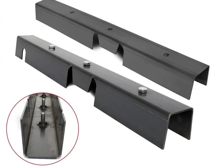 For 1987-1995 Jeep Wrangler YJ Set Center Skid Plates Rust Repair Frame 30"