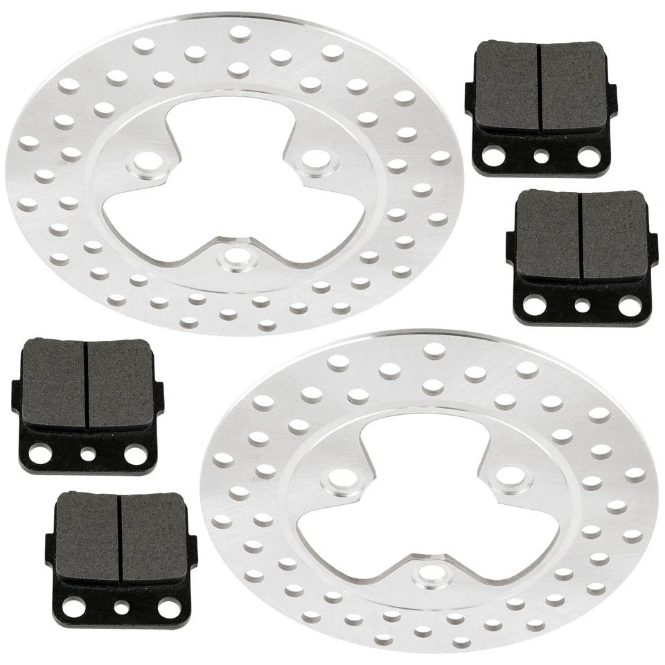Front Left Right Brake Disc w/ Pad for Honda TRX250EX Sportrax 250 2x4 2001-2008