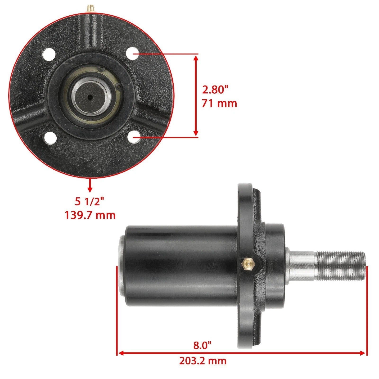 3 Spindle Assembly fits Dixie Chopper 300441 10161 zero-turn 50" 60" Short Shaft