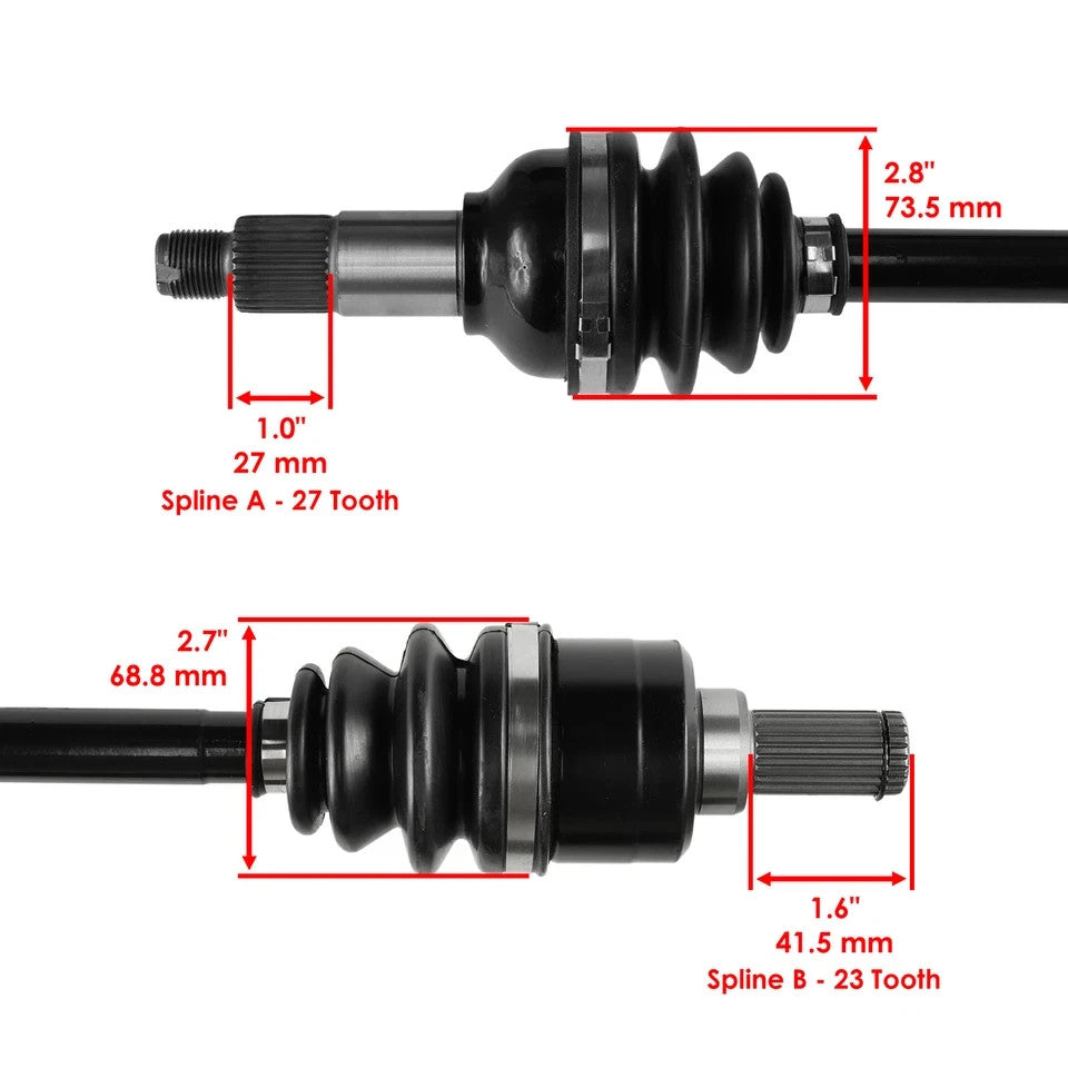 Rear Right and Left CV Joint Axles for Yamaha Grizzly 700 4WD / Kodiak 450