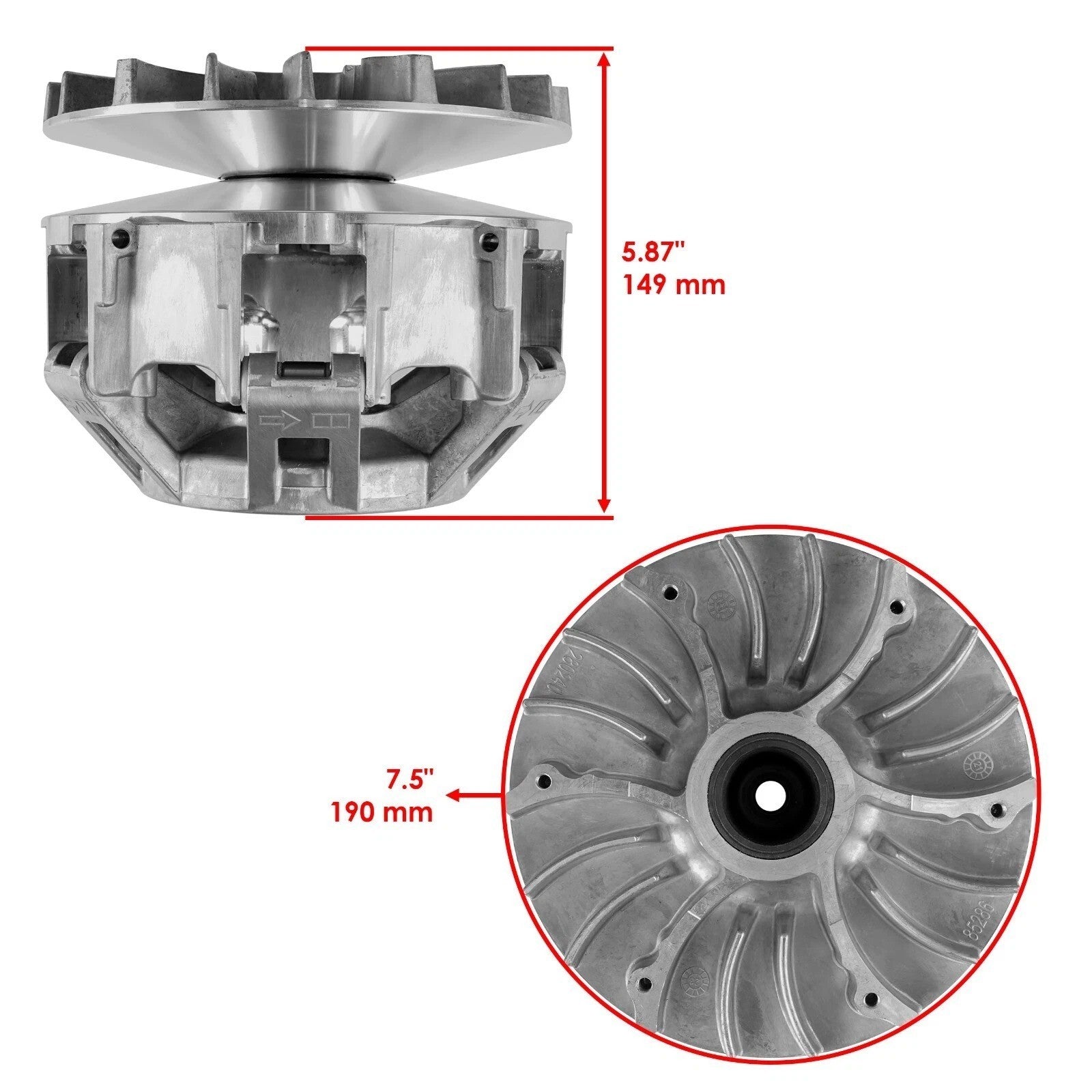 Primary Drive Clutch for Can-am Commander / 1000 2011  - 2017 w/ Spring Weight