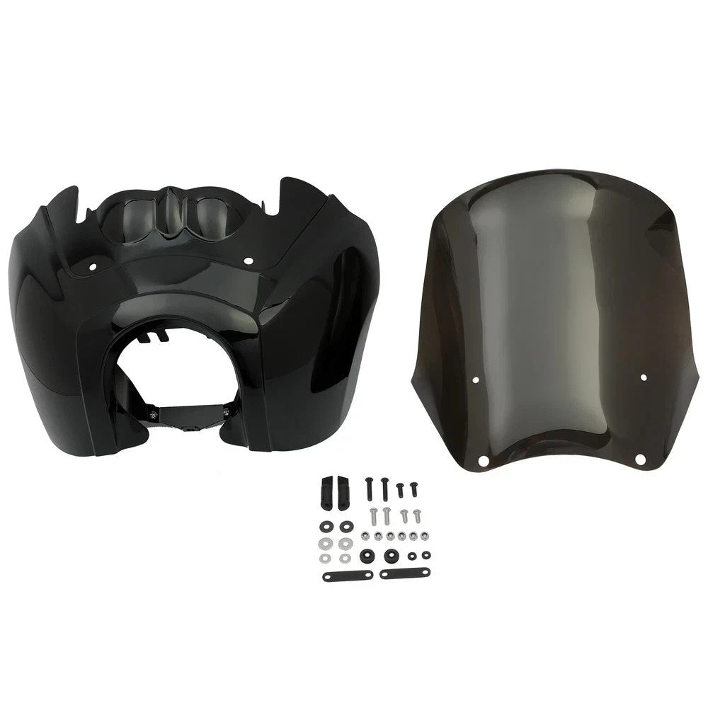 Front Headlight Fairing 15" Windshield For Harley Dyna Super Glide FXDXT T-Sport