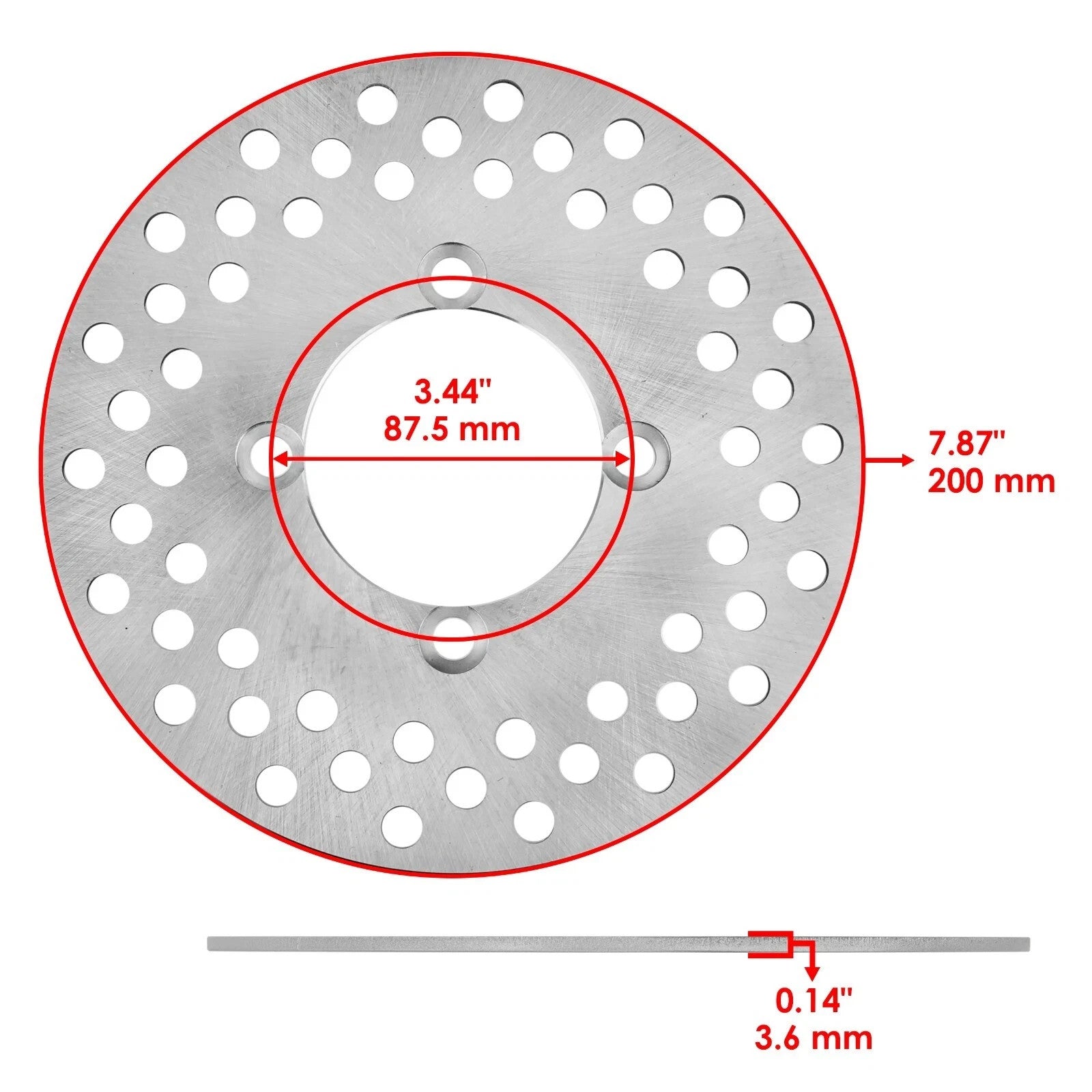 Front And Rear Brake Disc Rotor for Yamaha Rhino 700 YXR700 4X4 2008 2009-2013