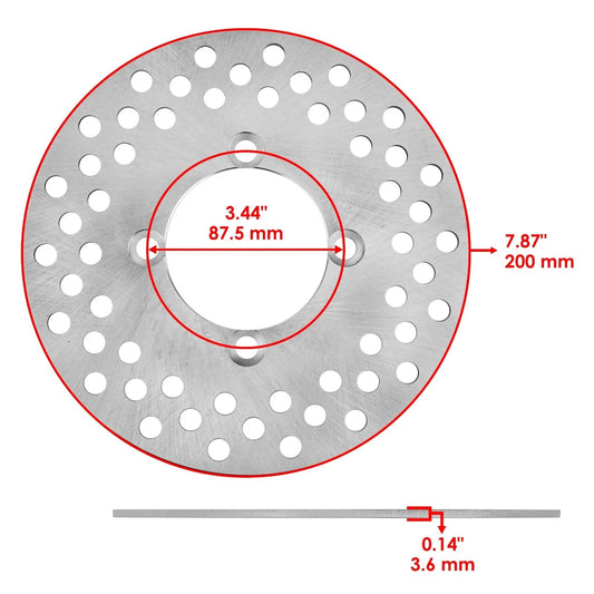 Front And Rear Brake Disc Rotor for Yamaha Rhino 700 YXR700 4X4 2008 2009-2013