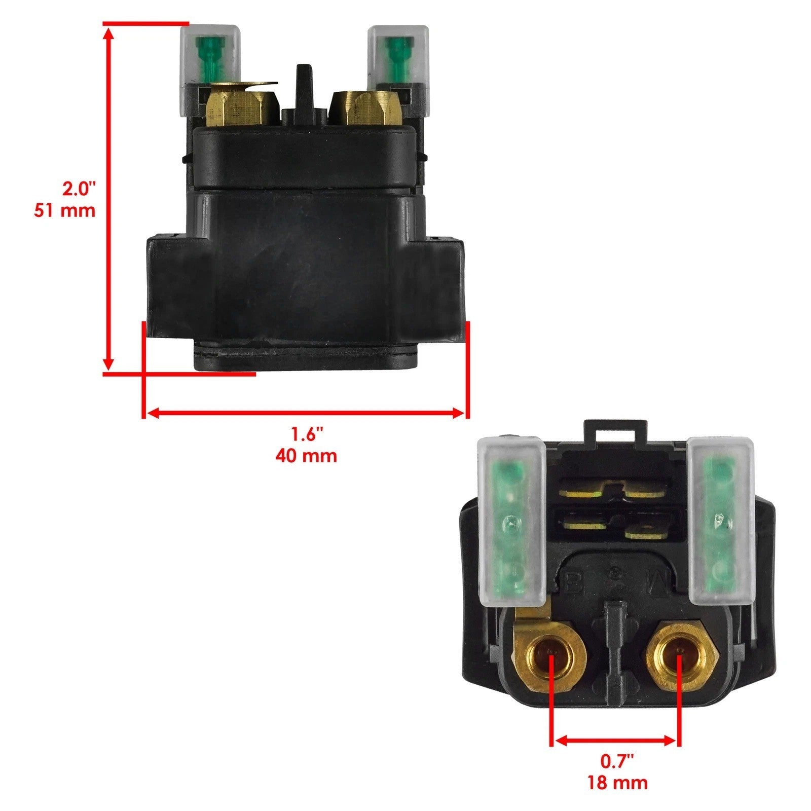 Caltric Starter Solenoid Relay for Yamaha 4SV-81940-11-00 , 4SV-81940-12-00