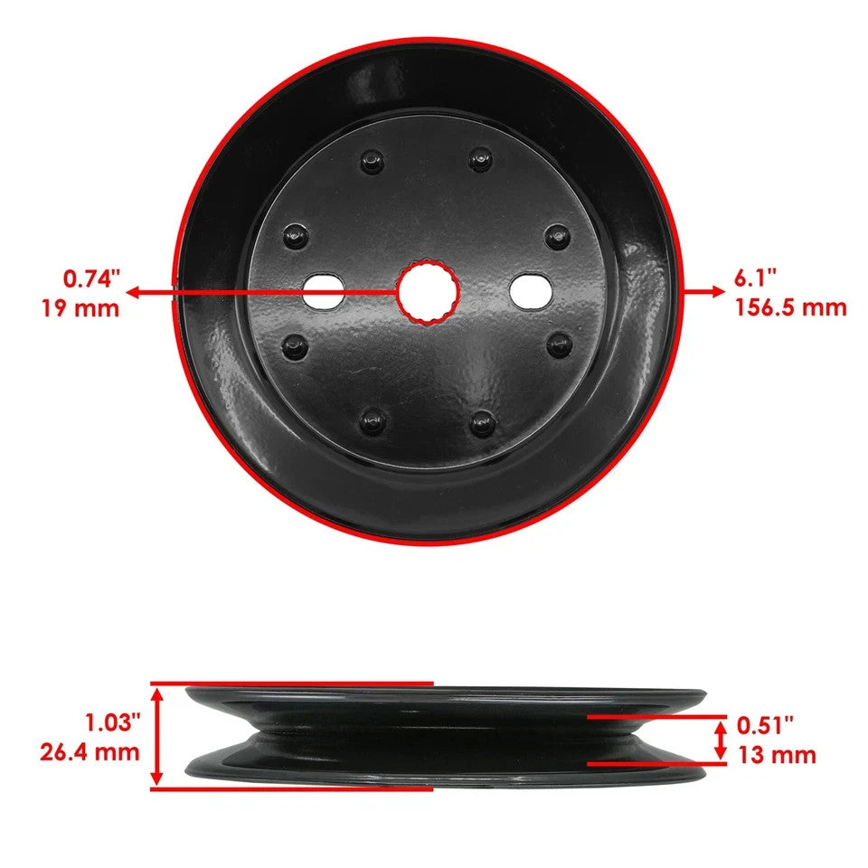 Caltric M140059 Spindle Pulley For John Deere 54" 60 "62" 72" Deck
