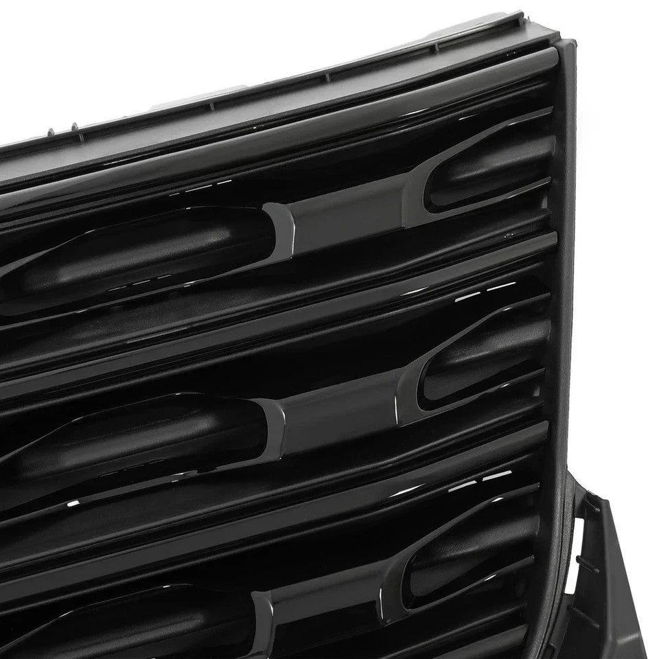 For Ford Explorer 2016 2017 Front Bumper Upper Grille Glossy Black Painted