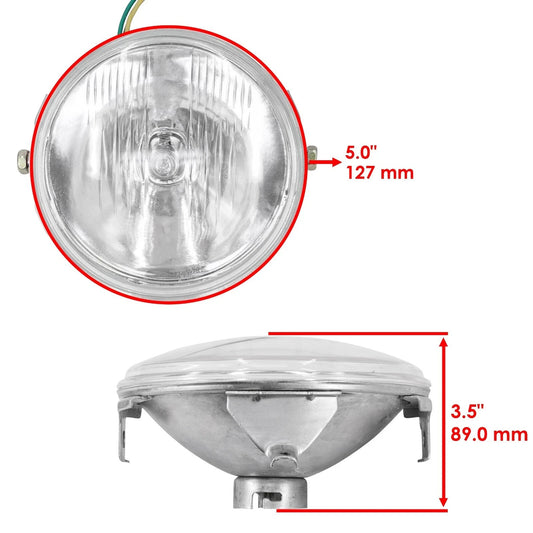 Caltric Headlights & Halogen Bulbs For Yamaha Banshee 350 YFZ350 1989-1995