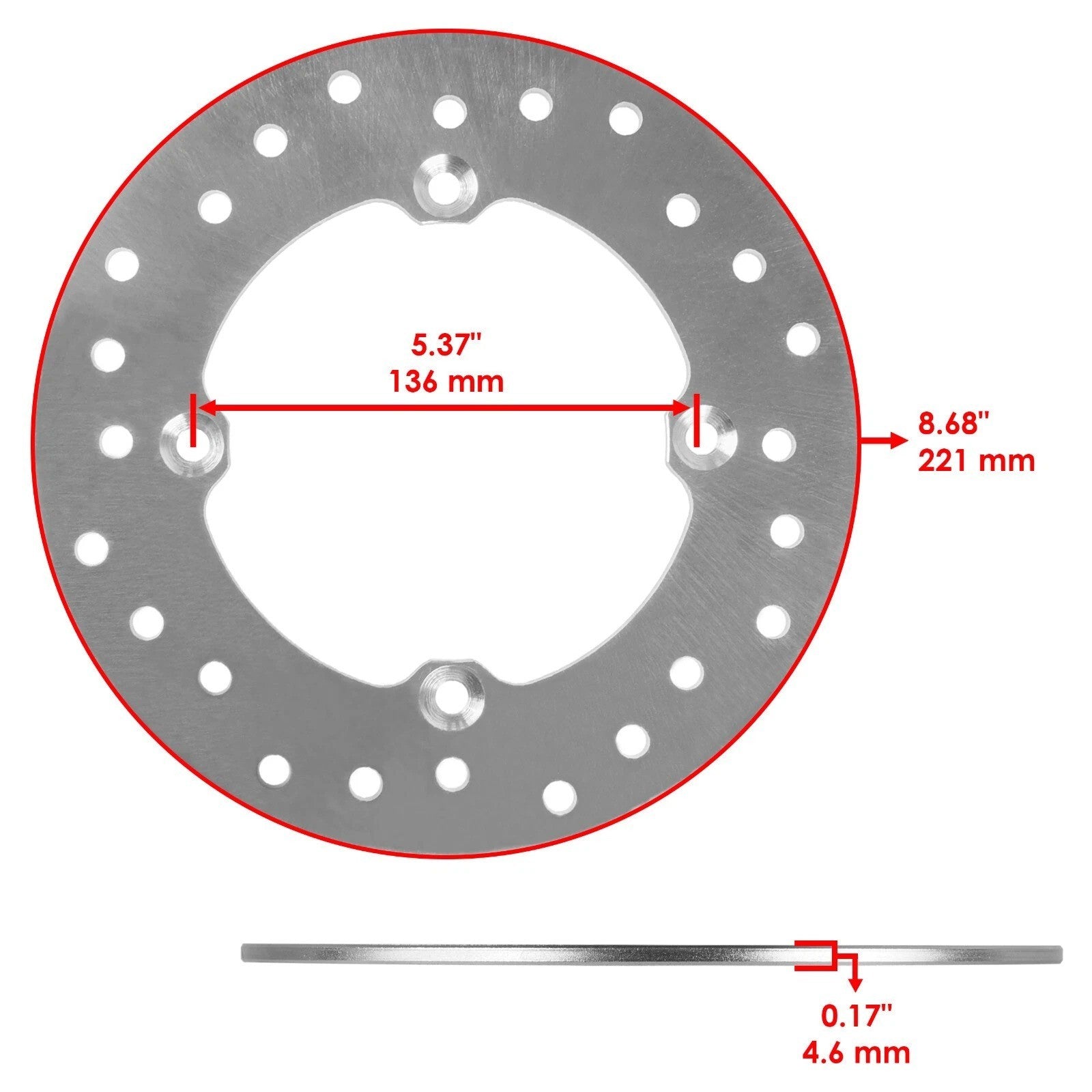 Front Wheel Hubs w/ Brake Discs & Pads For CanAm Maverick 1000R 2014-2015