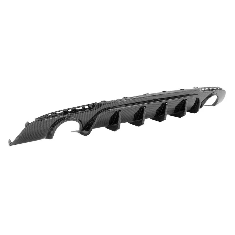 For Chrysler 300 SRT 15-23 Carbon Exhaust Shark Fins Rear Bumper Lip Diffuser