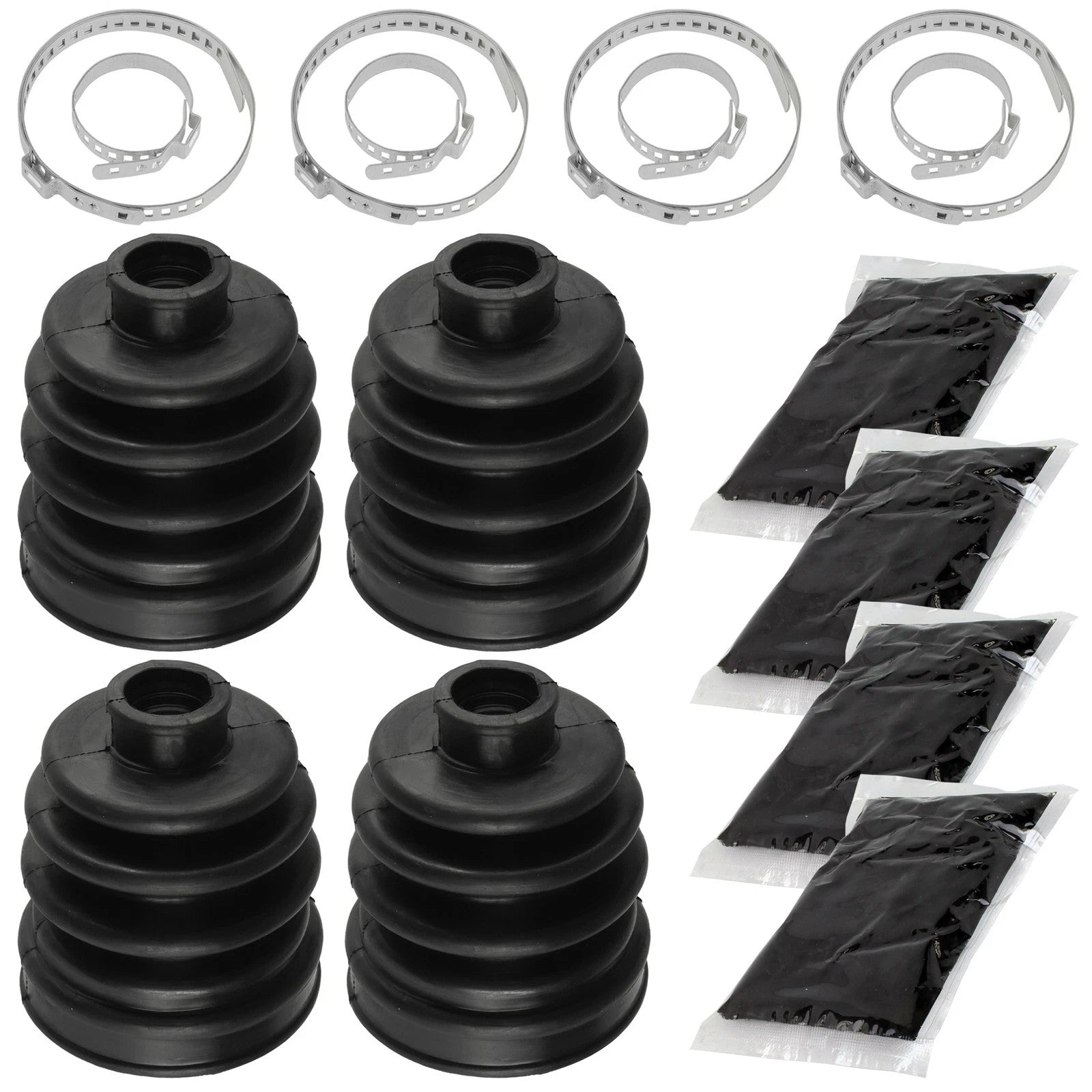 2 Rear Axle Inner Outer CV Boot Kit for Polaris Sportsman 300 400 4X4 2008-2010