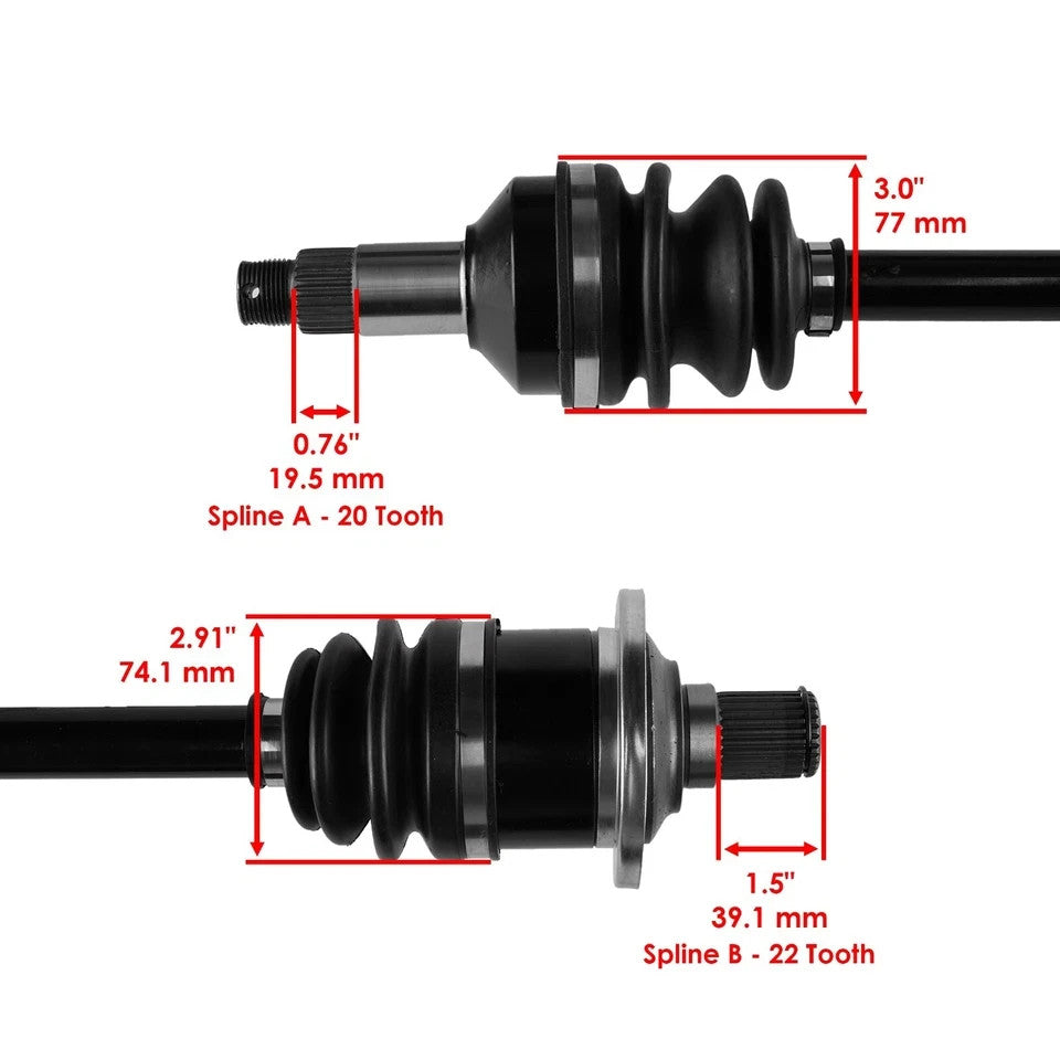 for Arctic Cat 400 500 4X4 2005-2014 Rear Right and Left CV Joint Axle