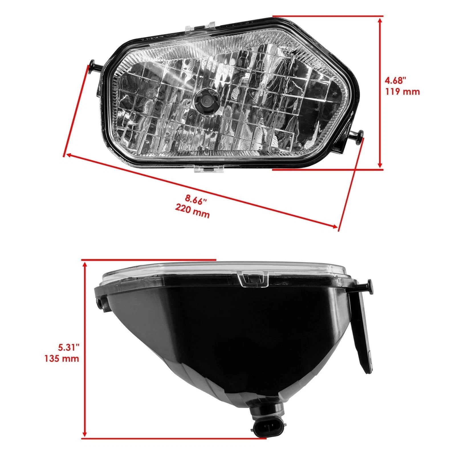 Front Left Headlight & Bulb For Polaris Sportsman 850 High Lifter 2016-2022