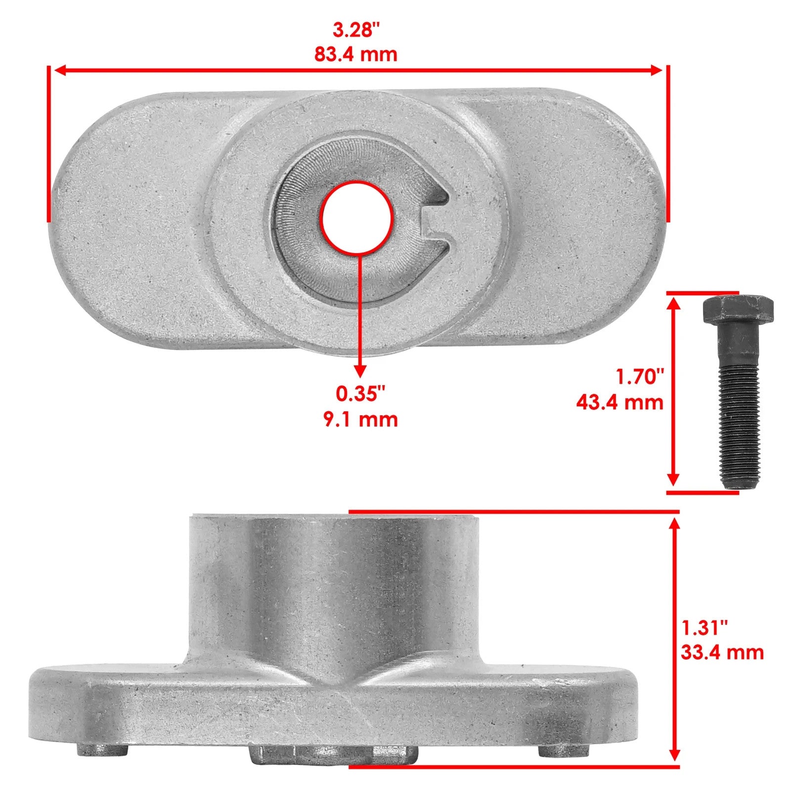 7480376E / 490100M115 7420640 9420640 High Lift Blade & Adapter Kit for MTD 20"