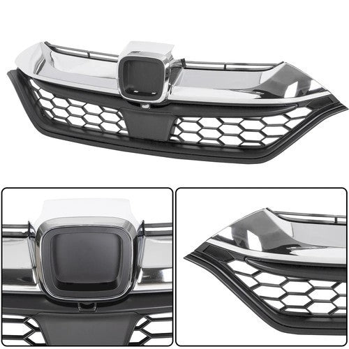 HECASA Fits Honda CRV CR-V 2017 2018 2019  Front Bumper Upper Grille