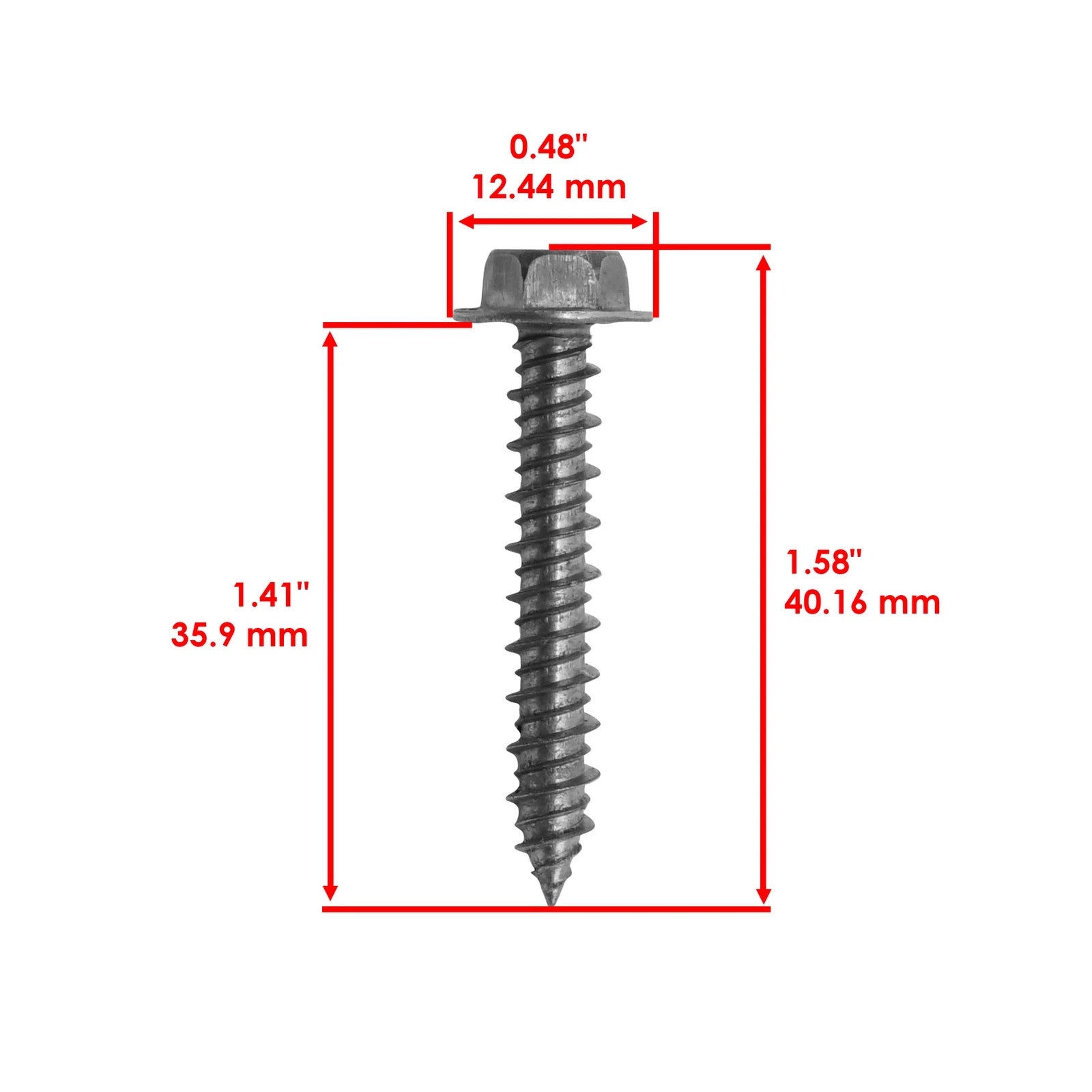Caltric 7519330 Screw Bolts for Polaris Clutch Cover Mounting Screw M6x35 Qty 8