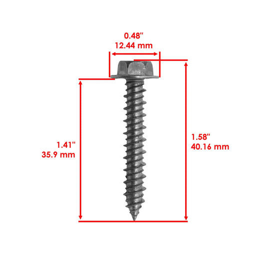 Caltric 7519330 Screw Bolts for Polaris Clutch Cover Mounting Screw M6x35 Qty 8