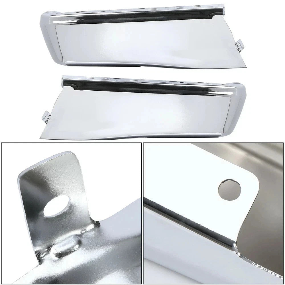 Rear LH RH Chrome Bumper Face Bar End Caps For 2015-2019 2020 Ford F150