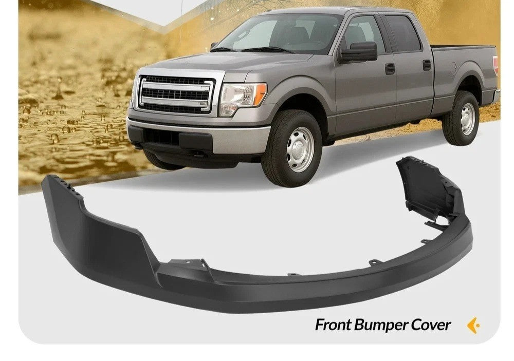 Front Bumper Upper Cover Black For Ford F150 F-150 2009 2010-2014 #FO1000645