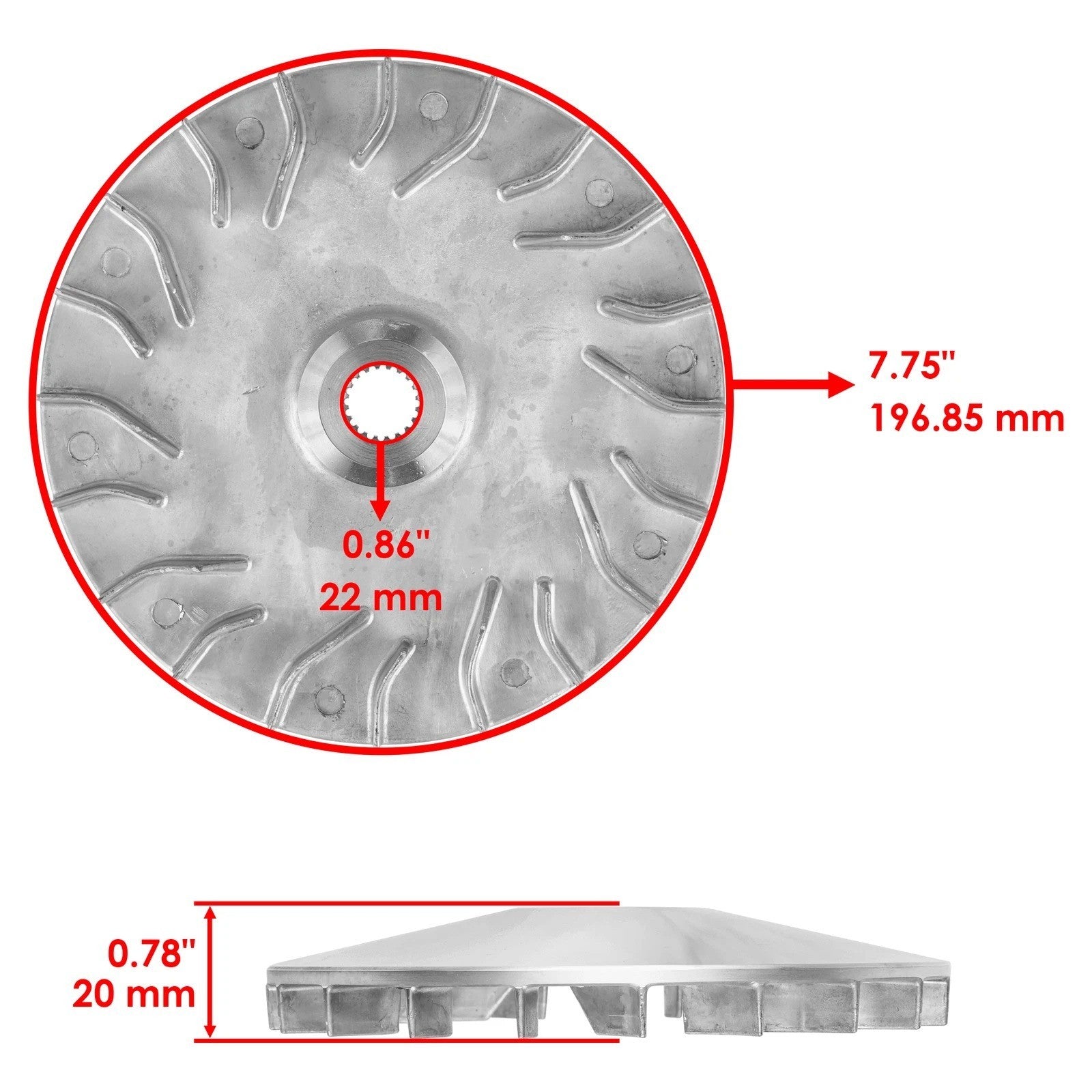 Primary Fixed Sheave for Yamaha Wolverine R-Spec 700 Fi 4X4 Yxe700 2016-2018