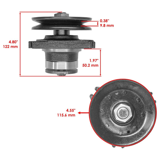 Caltric AM105409 Spindle For John Deere 38" 46" 48" Decks Lawn Mower QTY 3