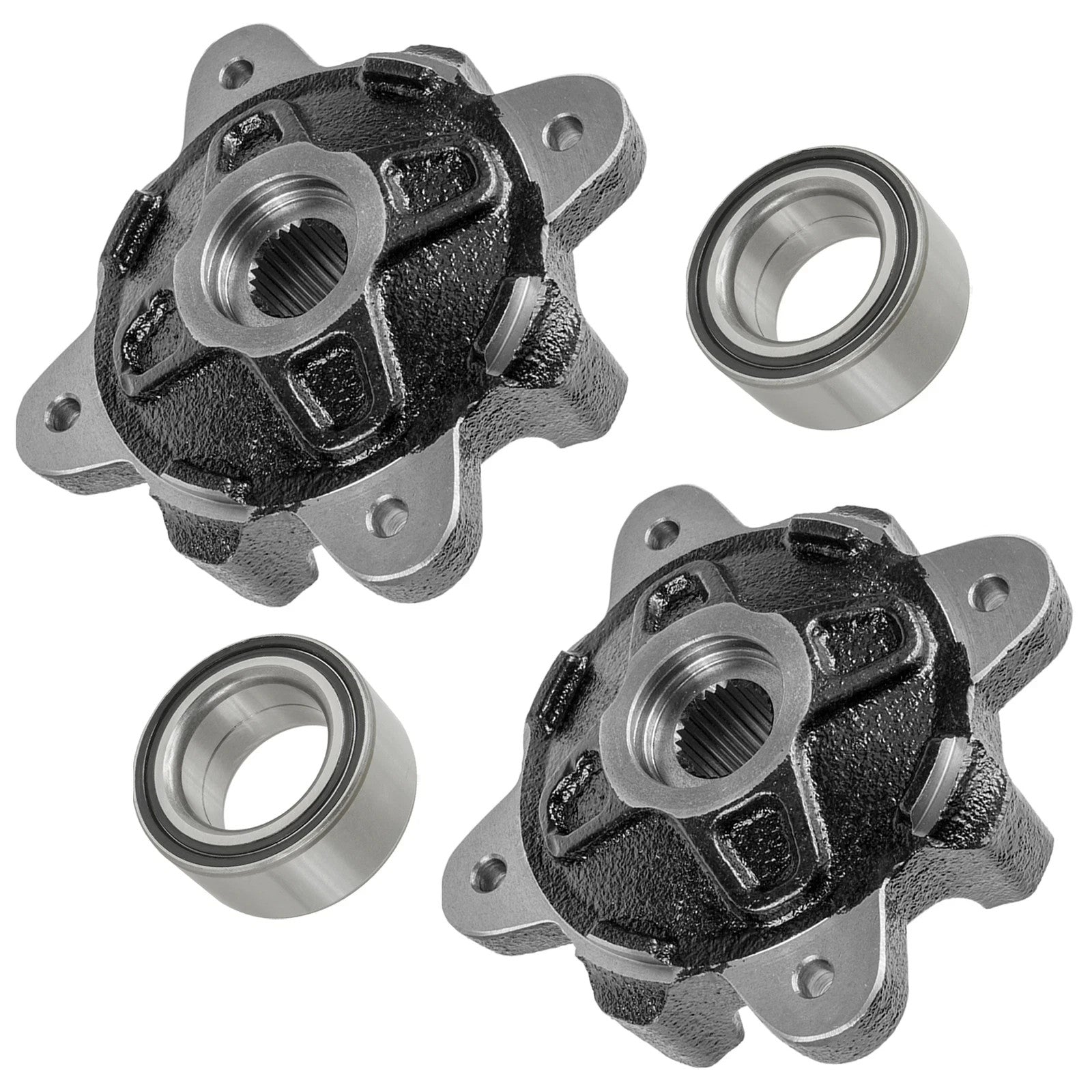 Front Left Right Wheel Hubs And Ball Bearings for Polaris RZR 4 XP 900 2012-2013