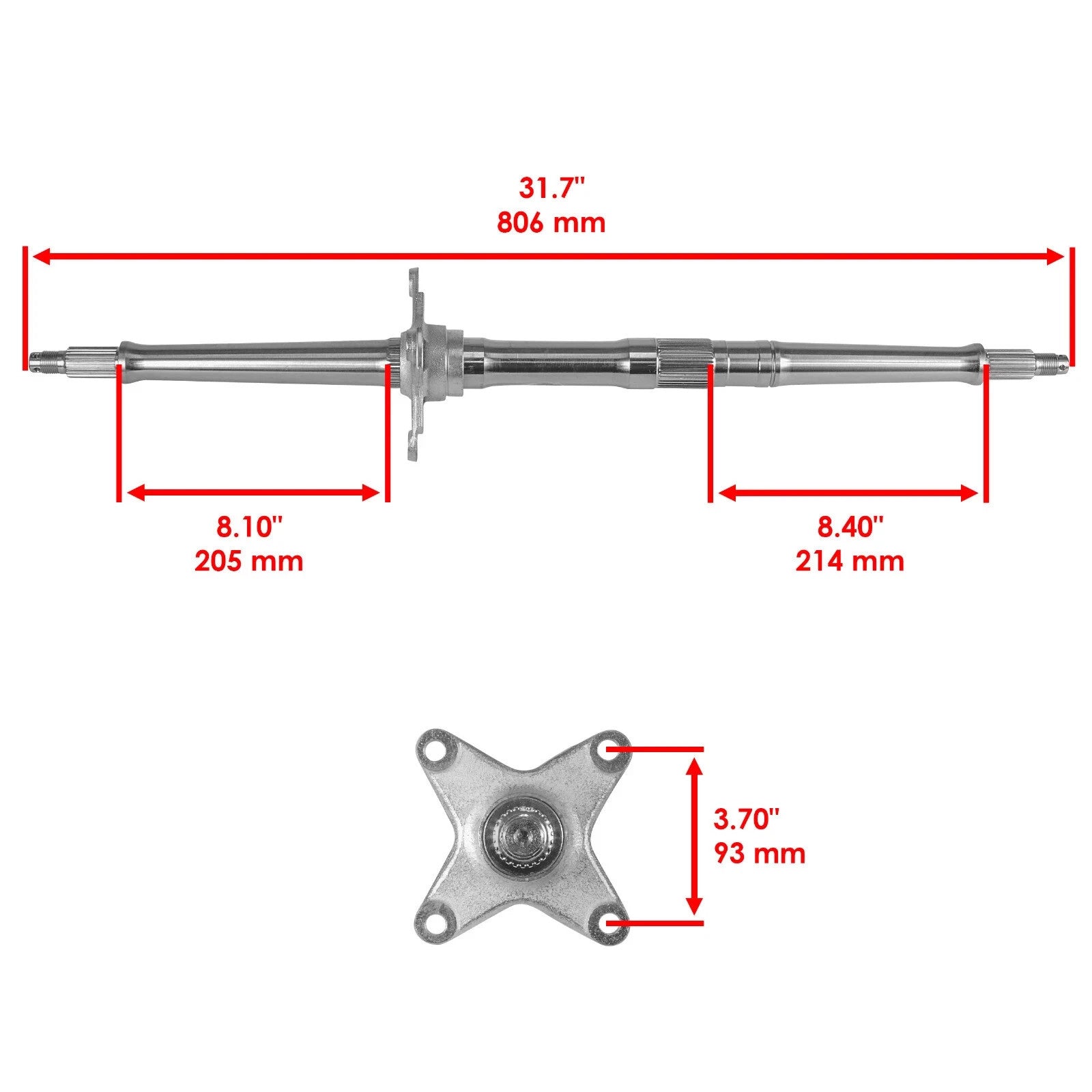 Rear Axle Shaft for Honda TRX250X Fourtrax 250 2X4 1987 1988 1991 1992