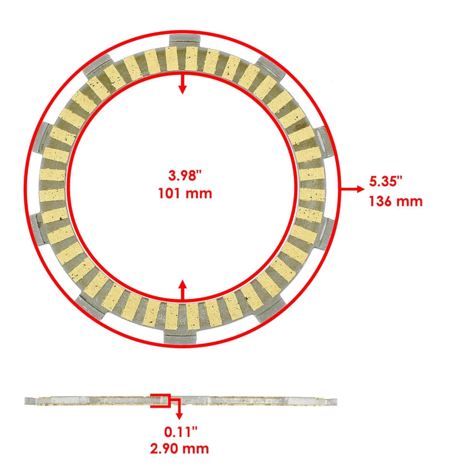 Clutch Friction Steel Plates Gasket Kit for Honda Big Red ATC250ES ATC250SX 1985
