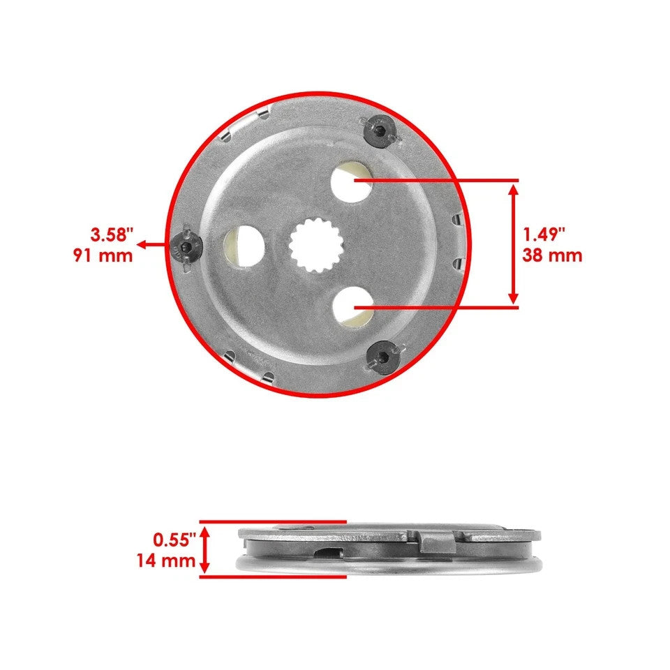 for Polaris Scrambler 90 Predator 90 Sportsman 90 2001-06 One Way Starter Clutch
