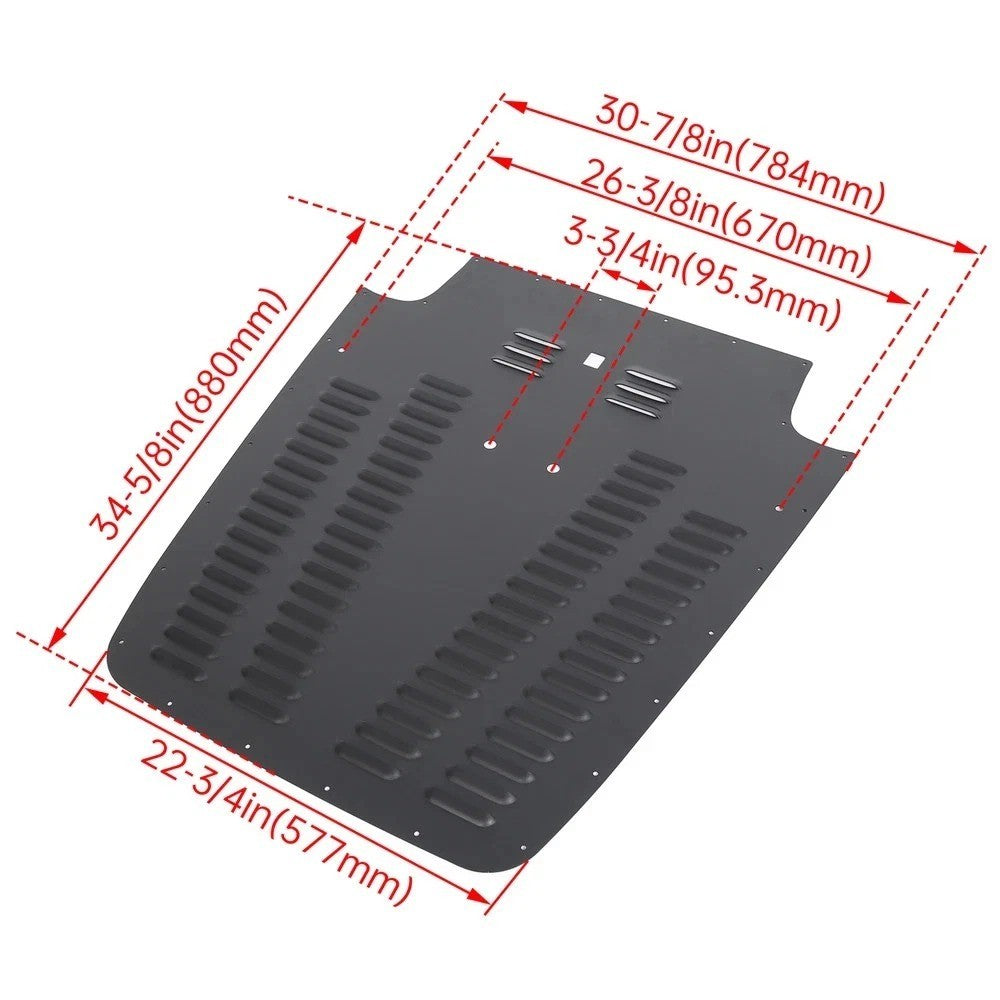 Aluminum Alloy Vented Hood Louver Black For 2003-2006 Jeep Wrangler TJ / LJ