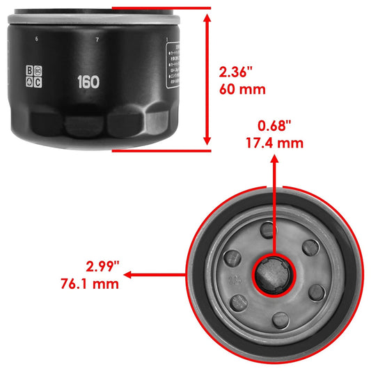 Caltric Oil Filter For BMW R1200S R1200GS HP2 R1200GS Adventure 1170 2004-2009