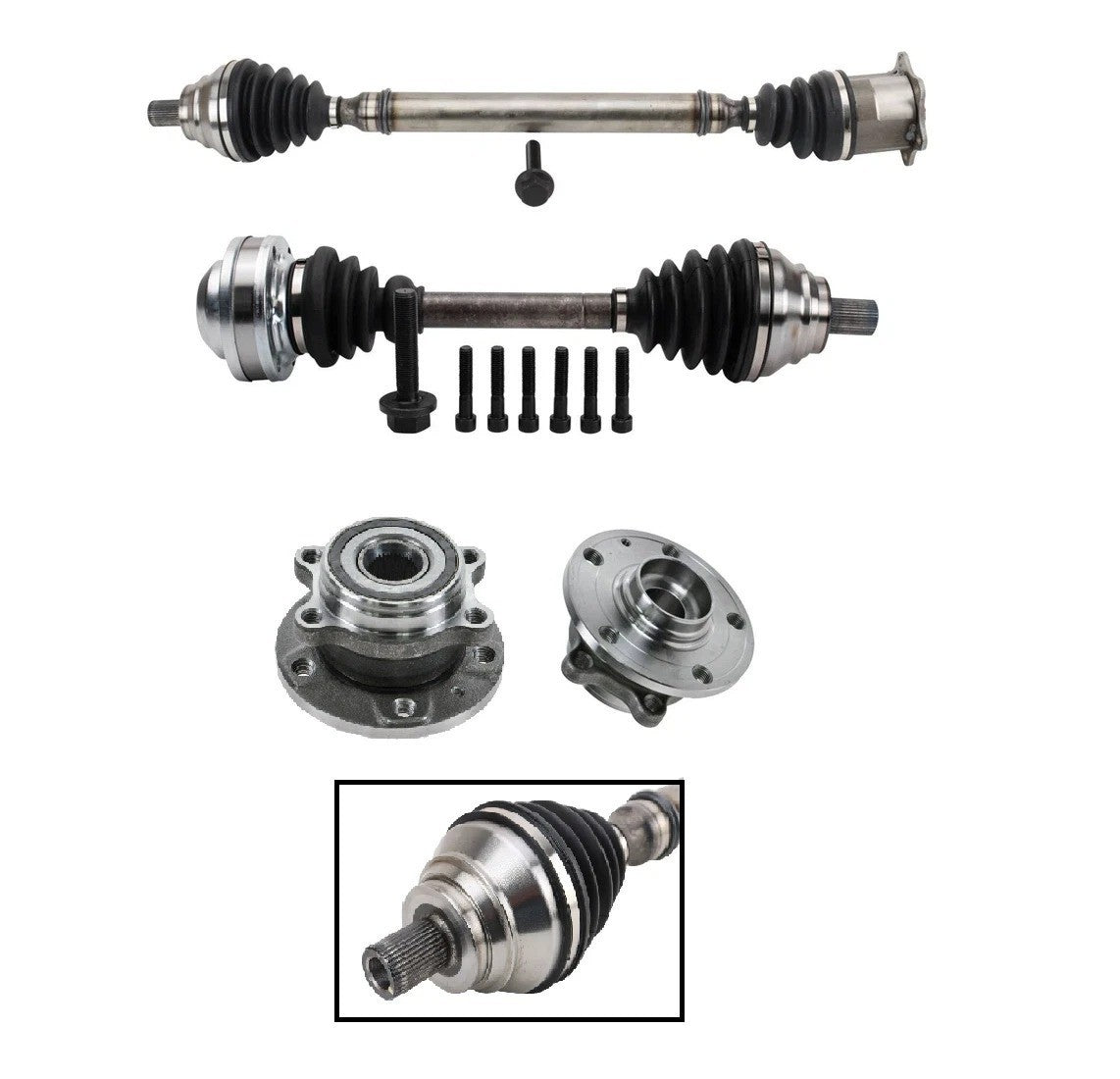 Drivetrain Kit Front Driver & Passenger Side Fits 2007 Volkswagen Eos 2009 Jetta