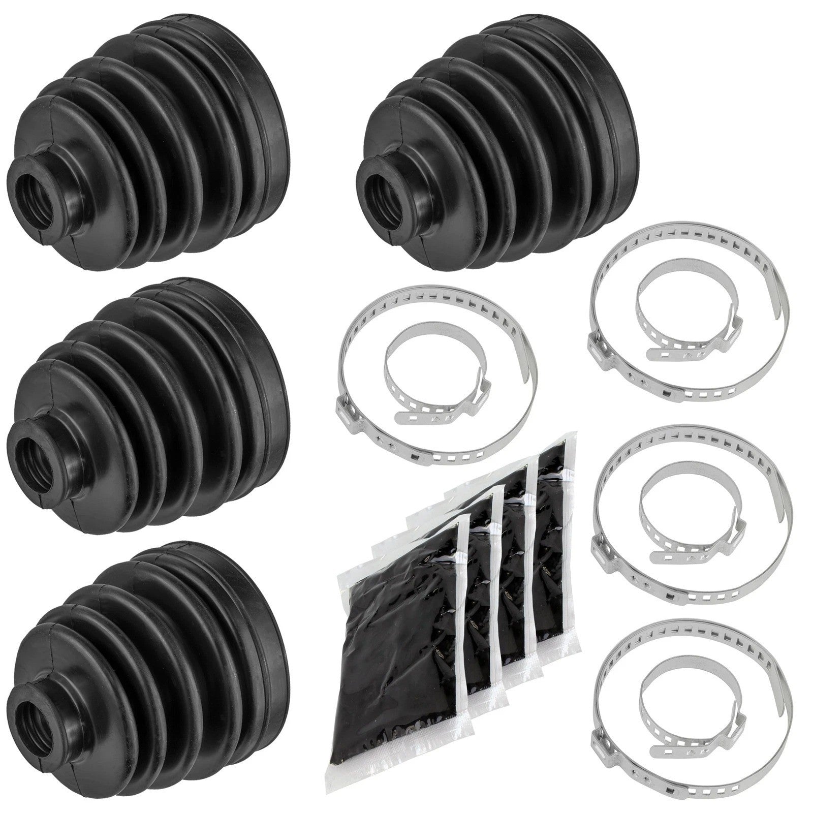 2 Rear Axle Inner And Outer CV Boot Kits for Polaris Sportsman 800 Mv7 EFI 2005