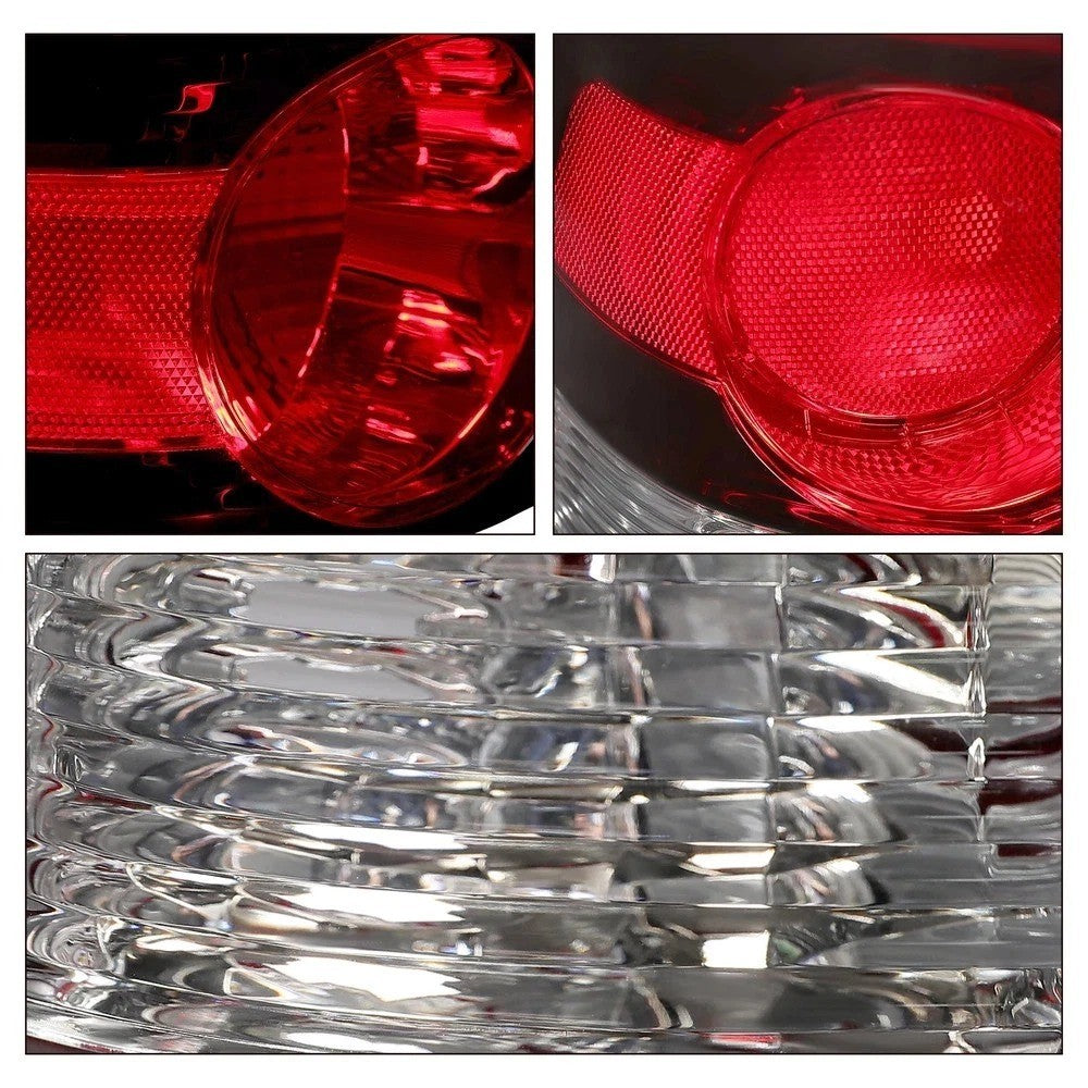 2Pcs New Halogen Tail Lights Lamps Fit 2006-2010 Ford Explorer Clear & Red Lens