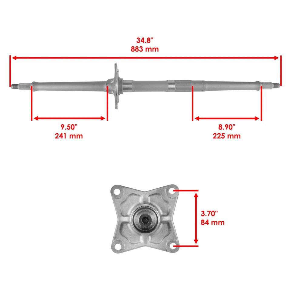 Rear Axle Shaft And Bearing Carrier for Honda TRX450 R Sportrax 450 2X4 2004-05
