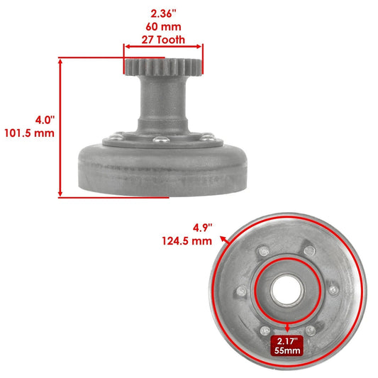 Clutch One Way Bearing w/ Drum Housing for Kawasaki Bayou 300 KLF300C 4x4 89-05