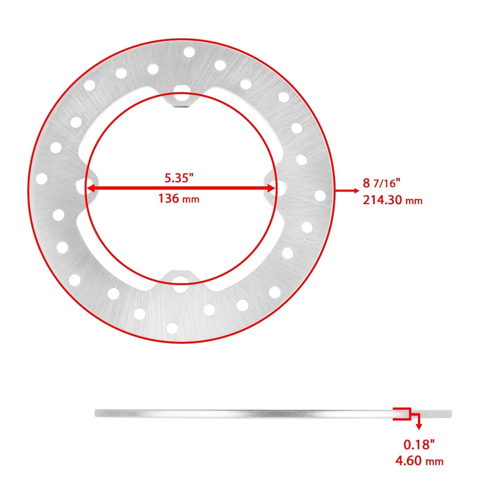 Front and Rear Brake Rotor Disc w/ Pad For Can-AM Commander 1000 2011- 2016
