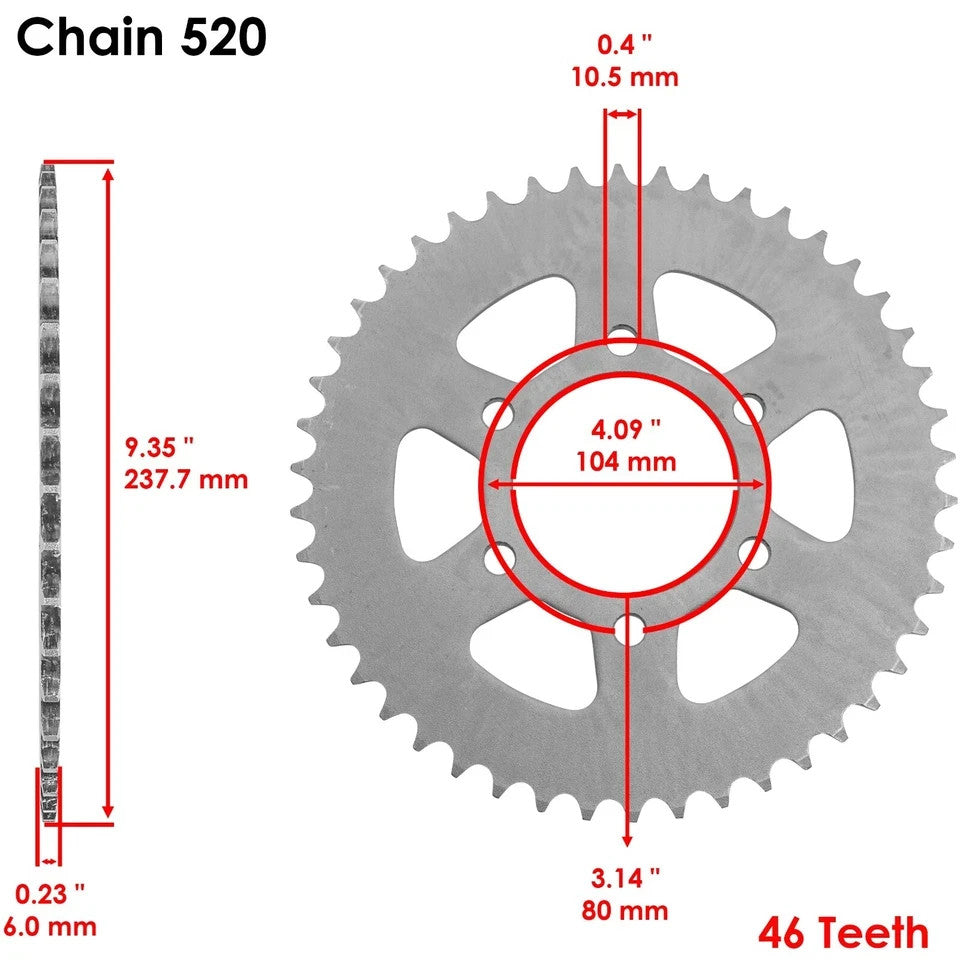 Black Drive Chain And Sprocket Kit for Kawasaki Ninja 650 EX650 Abs 2012-2017