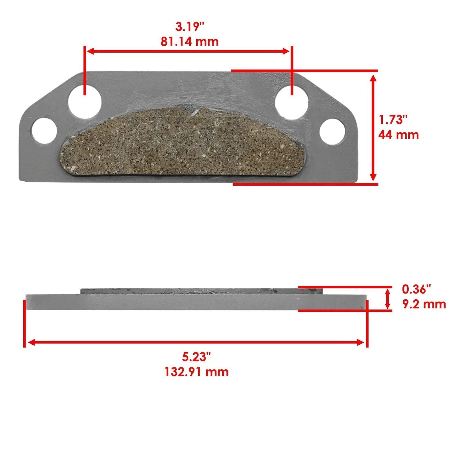 Caltric AM137438 AM137112 Parking Brake Pads Kit For John Deere